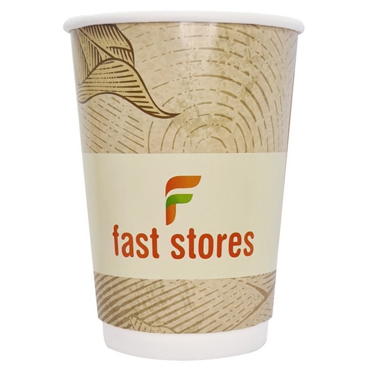 Pahare cafea din hartie, fara capac, 20 bucati