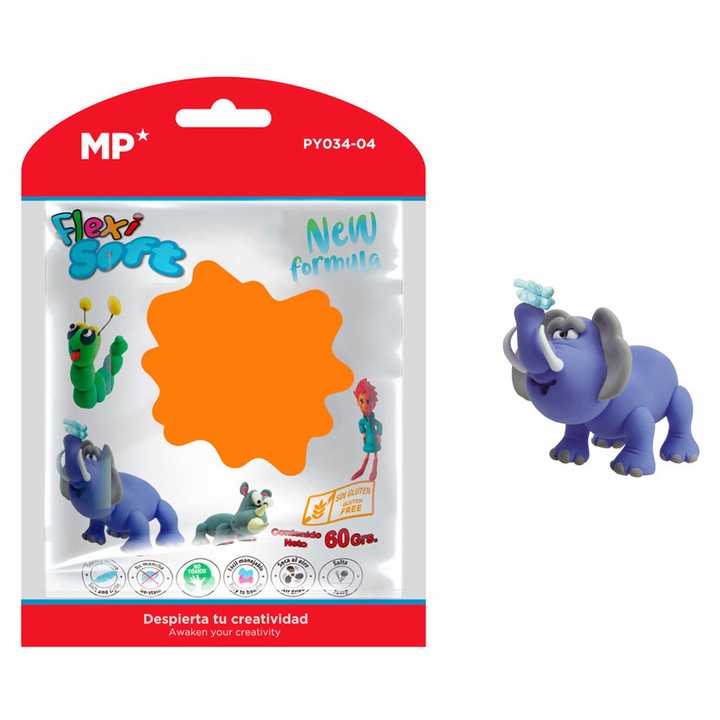 Plastilina MP PY034-04, 60gr, portocalie