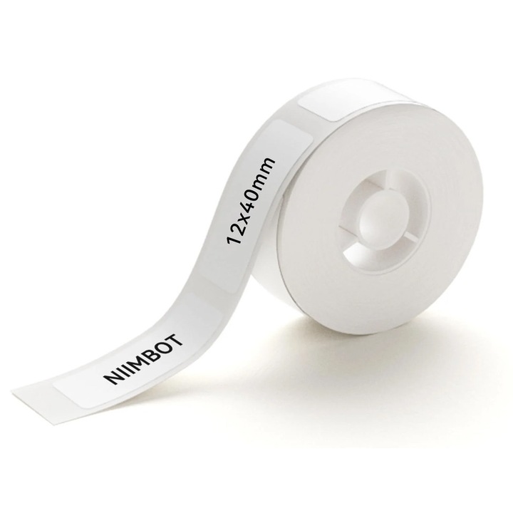 Etichete autoadezive NIIMBOT T12X40-160-WH, 12x40mm, set 160 buc, leuko