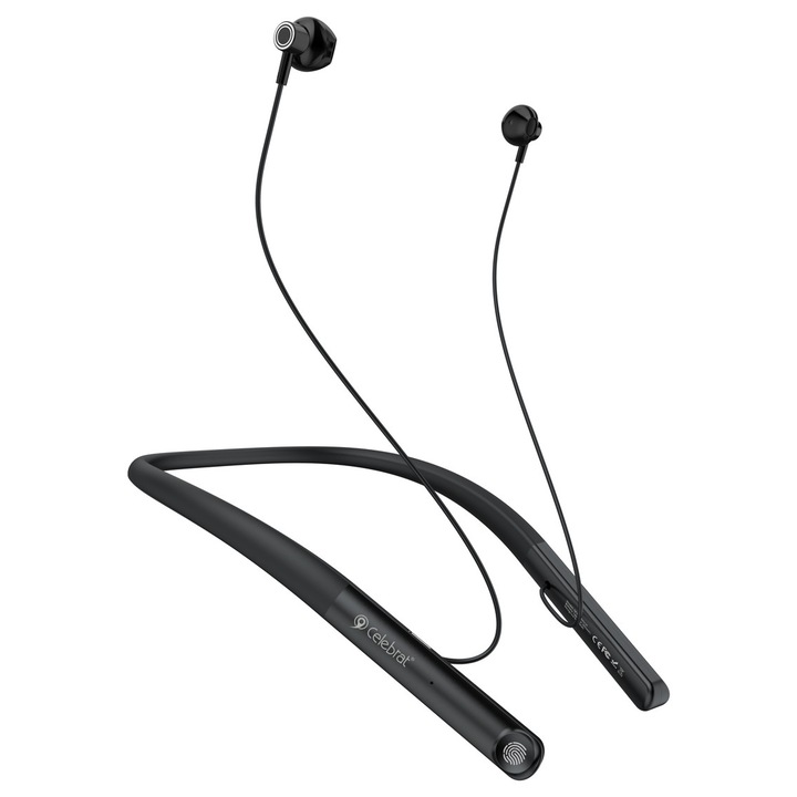 Casti Wireless CELEBRAT SE2, Bluetooth, 14mm, negru