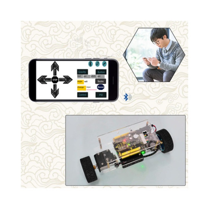 Kit de masina auto-echilibrata KEYESTUDIO KS0193 pentru Arduino - eMAG.ro