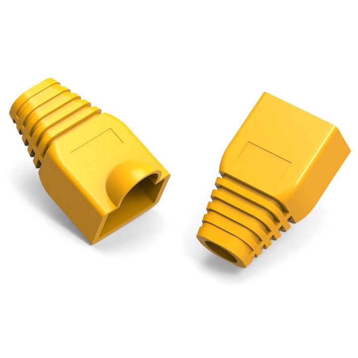 Capac cabluri de retea RJ45 POWERTECH CAB-N284, galben, 10m