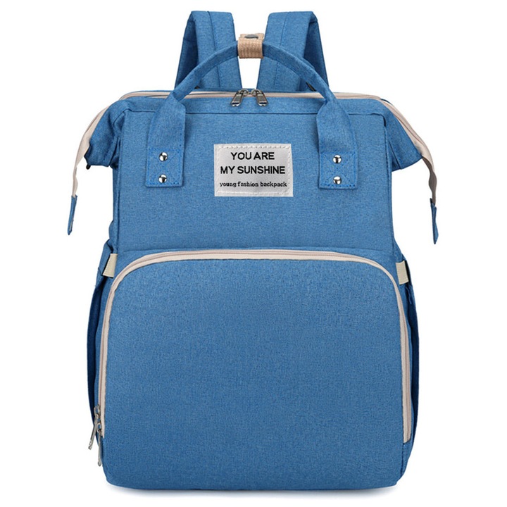 Geanta 2 in 1 pentru bebelusi, mple, transformabila in patut, 41x32x21cm Unbranded