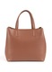 Geantă de mână pentru femei Vivisence, model Shopper, organizer interior, maro, 30x17x28cm