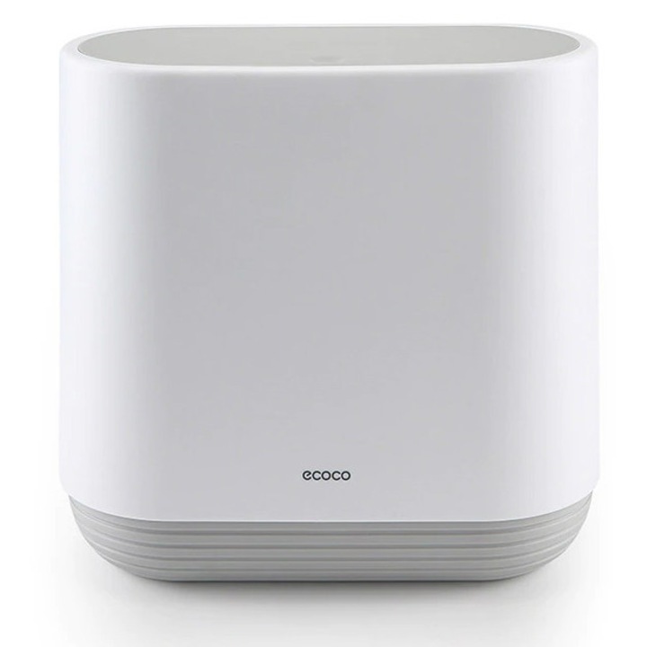 Cos de gunoi ECOCO E1906, 10lt, deschidere usoara, alb