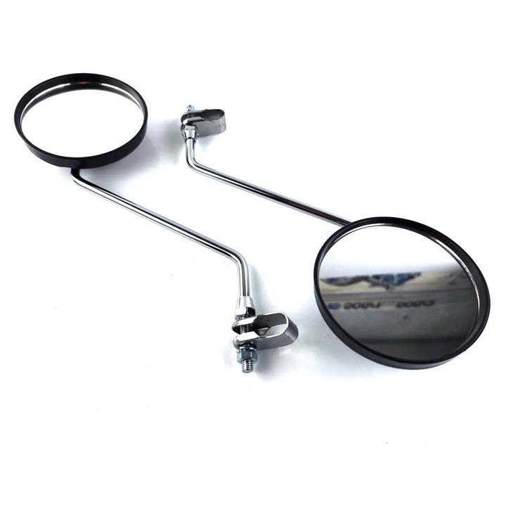 Tükör bilincs átmérője 110mm, tükörszár kb. 180mm, 22mm kormányhoz, Zündapp, Hercules, Puch, KTM, DKW, Simson, Rixe, Kreidler számára MG00000190