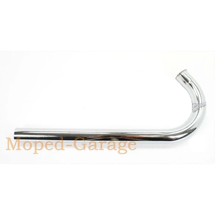 Kipufogó csonk csatlakozó 28mm teljes hossz kb. 380mm teljes magasság 160mm Miele K 50, DKW, Göricke, Gritzner, KTM, Hercules MP 4 számára MG00001409