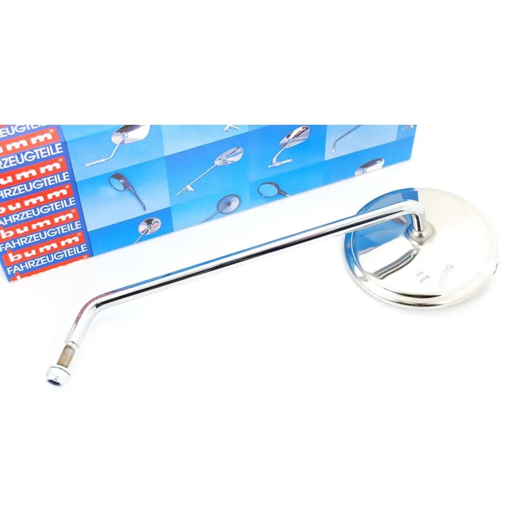 Tükör rozsdamentes acélból, 1 darab tükörüveg átmérő 110mm Kreidler Florett RS, RMC, Hercules, Puch, Zündapp mopedhez/mokickhoz MG00000118