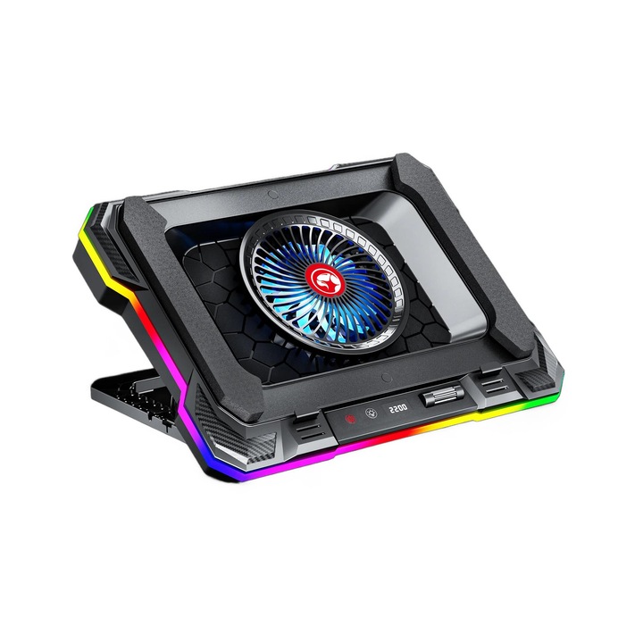 Cooler laptop MARVO ATLAS, 428x316x58mm, RGB, 300-2200 RPM