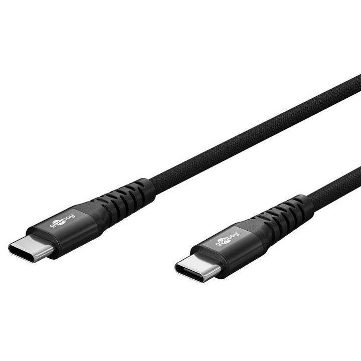 Cablu de date USB-C GOOBAY 73955, 60W, 3m, negru