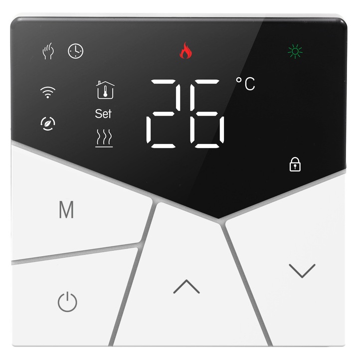 Termostat inteligent BHT-15GCLW, WiFi, negru