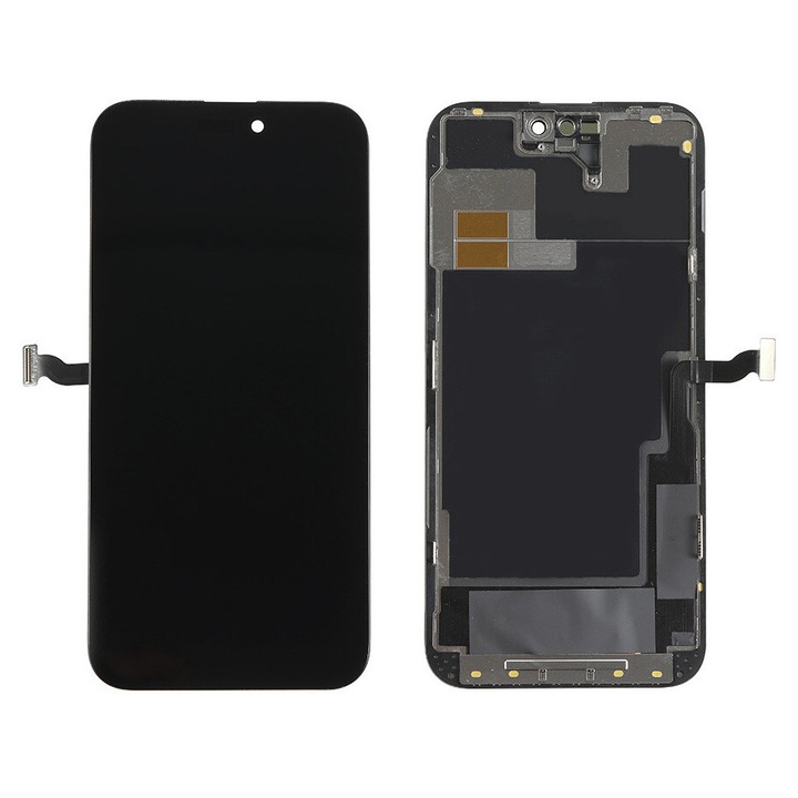 Display LCD TW INCELL pentru iPhone 14 Pro Max, ring camera-sensor, earmesh, maure