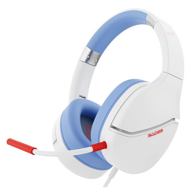 Casti PC SADES SPOWER, 3.5mm, 40mm, multi-platform, leuko