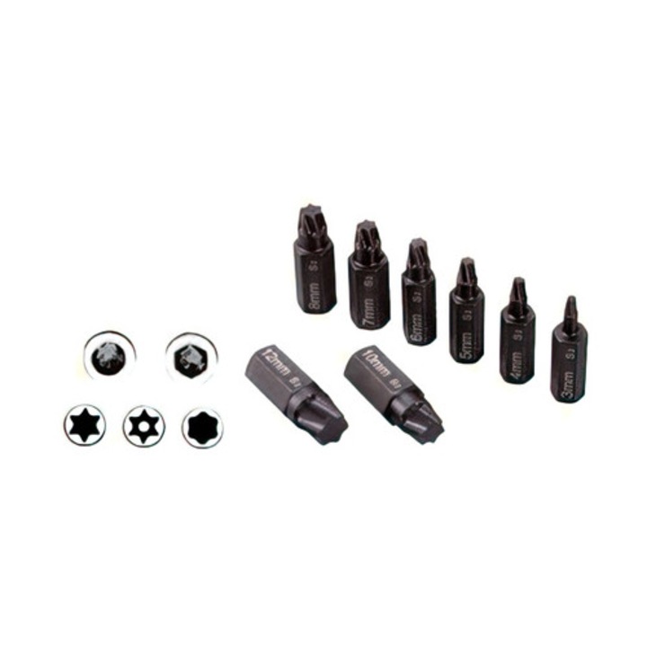 Torx Buzzetti kihúzó készlet 3-12 mm