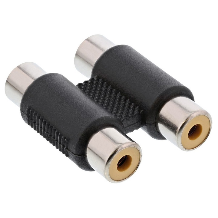 Adaptor 2x RCA POWERTECH, cablu, negru, CAB-R022,