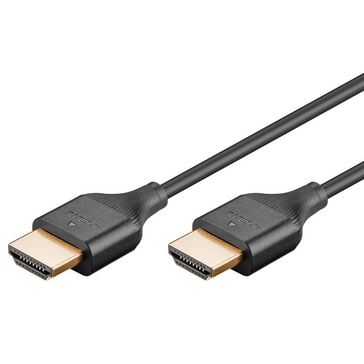 Cablu HDMI GOOBAY, slim, 4K/60Hz, 0.5m, negru