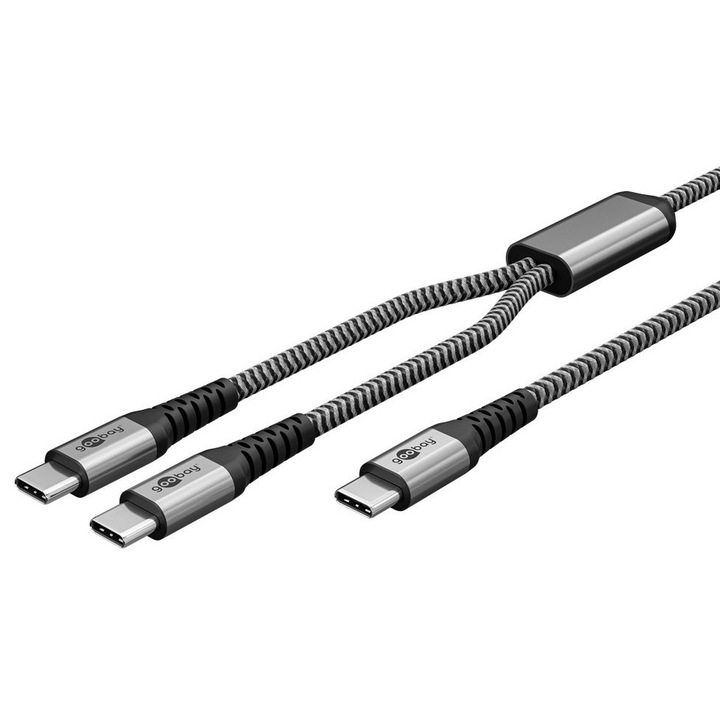 Cablu de date GOOBAY USB-C 2x USB-C, 60W, 480Mbps, 1.5m, gri