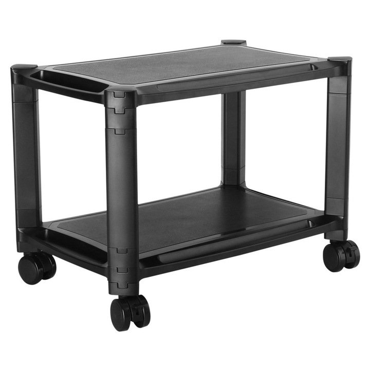 Raft BRATECK AMS-4L, 2 rafturi, 50x33x37cm, 10kg, negru