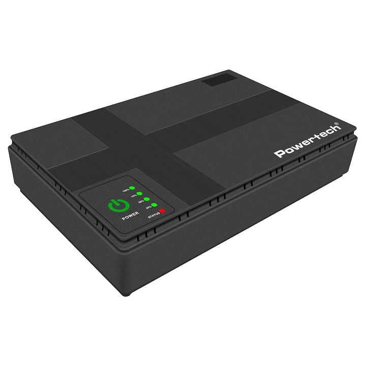 Mini UPS POWERTECH PT-1434, 18W, 10400mAh, 3x DC, USB/LAN/POE