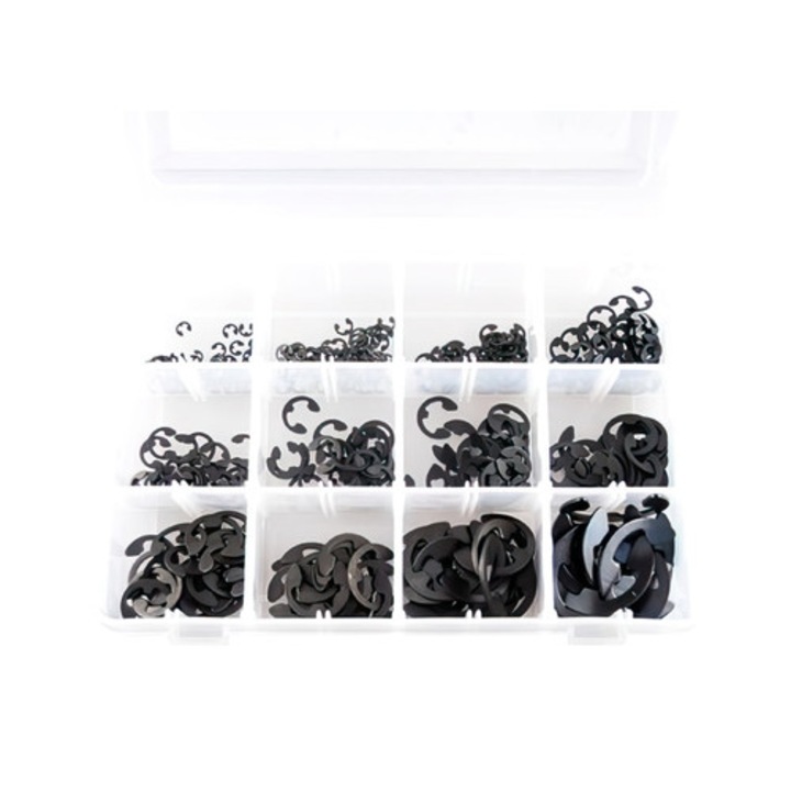 Seeger-gyűrű készlet, 365 darab, 2, 3 mm - 19 mm