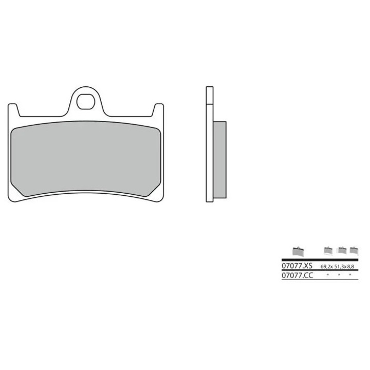 BREMBO robogó szén-kerámia fékbetétek - 07077CC MBHR_1035768