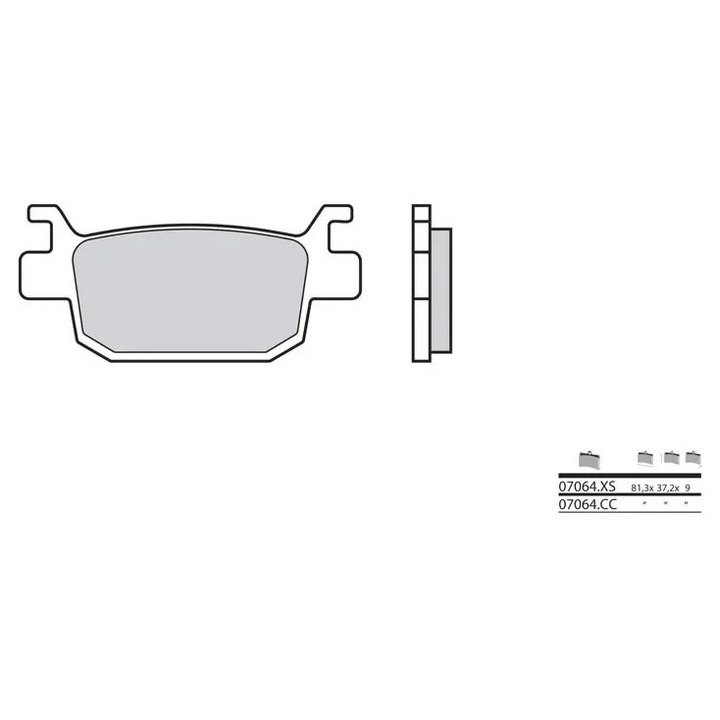 BREMBO robogó szén-kerámia fékbetétek - 07064CC MBHR_1035752
