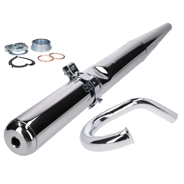 Kipufogó készlet Enduro 28mm ellenkúppal Simson S50, S51, S70, S53, S83 Endurohoz KIT.A.53192