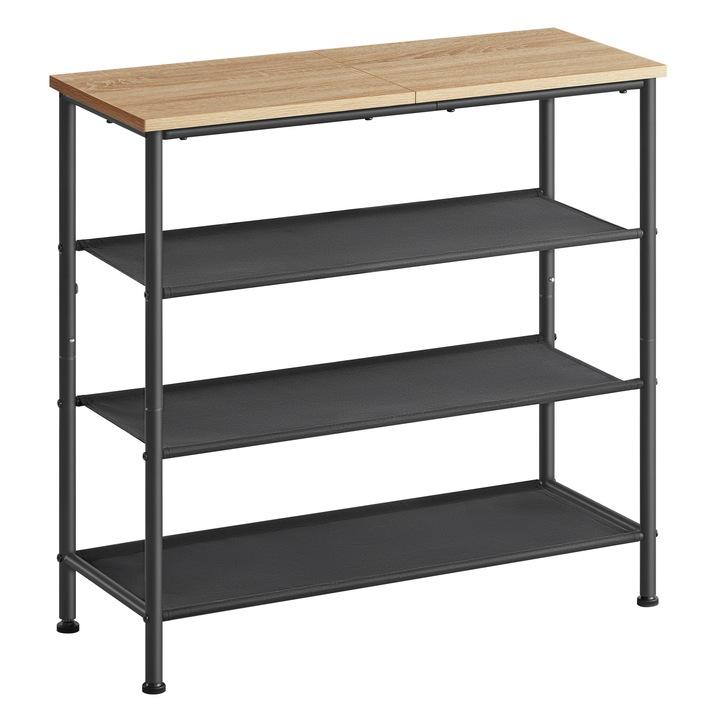 Cipősszekrény, LEOBERT, sonoma, 3 polc, 75x30x71cm