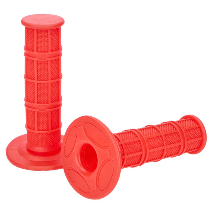 Set mânere roșii Off-Road Waffle 22mm universal IP52949
