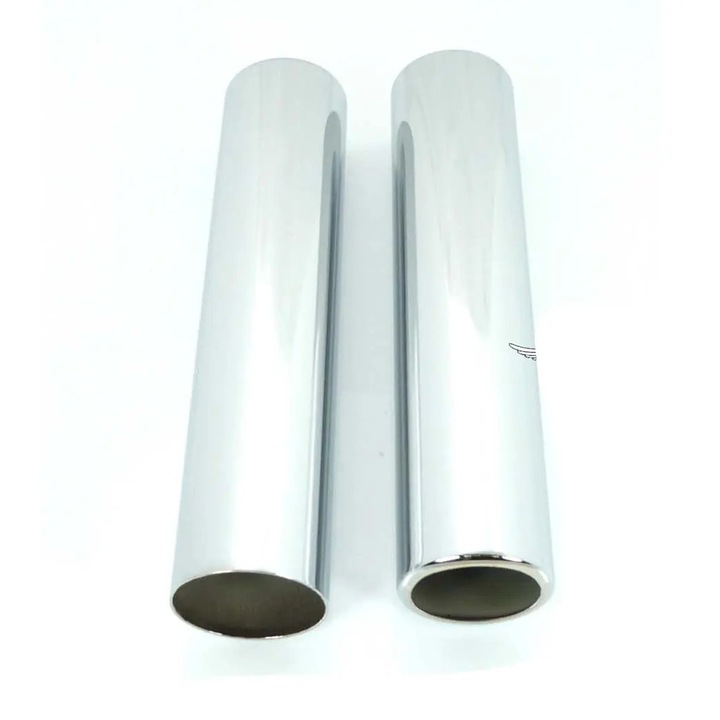 Króm védőhüvelyek 2 darab hossza 204mm külső átmérő 46mm belső átmérő 44/37mm Kreidler Florett RS K54/53, RSH, TM, GT Mokick KKR számára MG00026289
