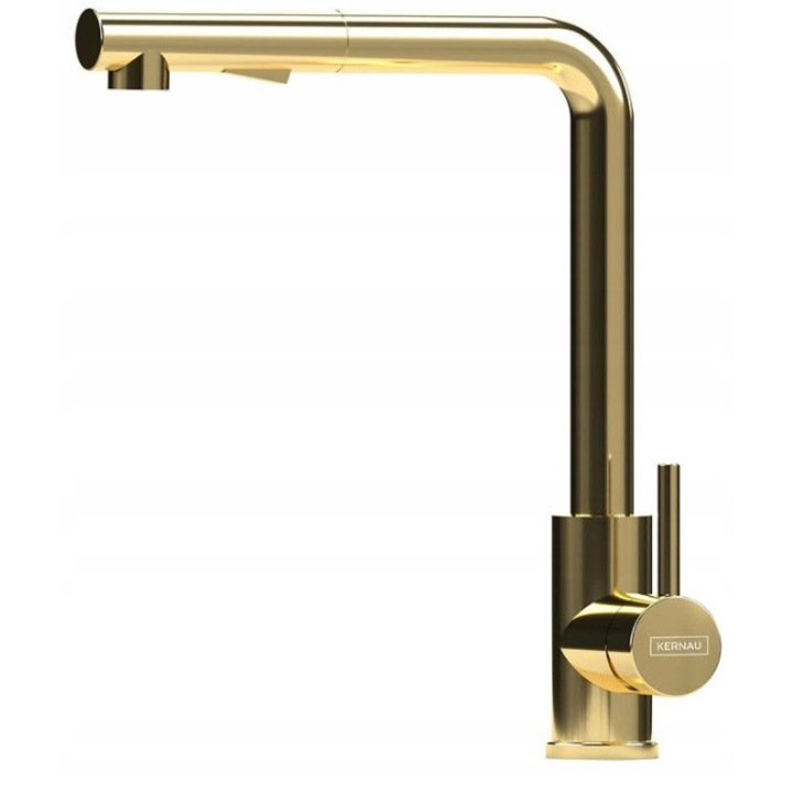 Kernau Mosogató Csaptelep, KWT 33 PO Gold Nano, 360 fokban elforgatható kifolyó, arany bevonat