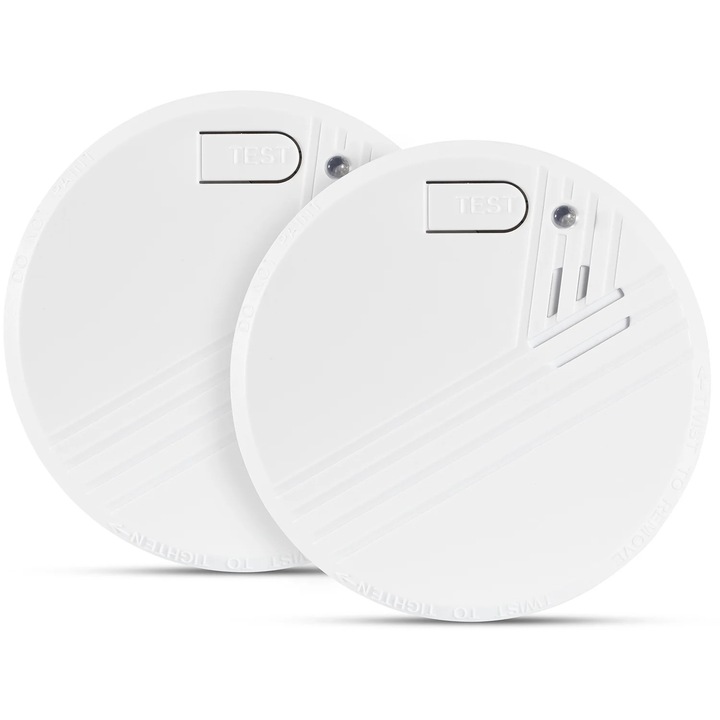 Alarmă de incendiu, Nexa, detector de fum optic KD-134 A, pachet de 2, sensibilitate ridicată, 85 dB