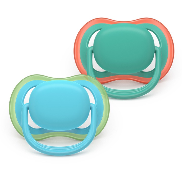 Залъгалки Ultra Air Philips AVENT Plant Based 6-18м зелено/синьо 2бр/оп
