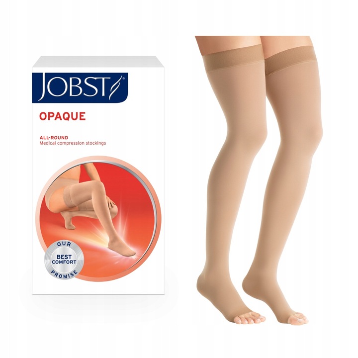 Ciorapi compresivi JOBST Opaque, clasa I, varf deschis, culoare Natural, marimea 4