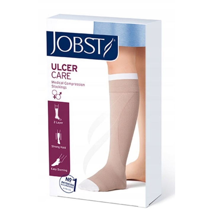 Ciorapi compresivi JOBST UlcerCARE 2w1, CCL3, Negru, 3XL