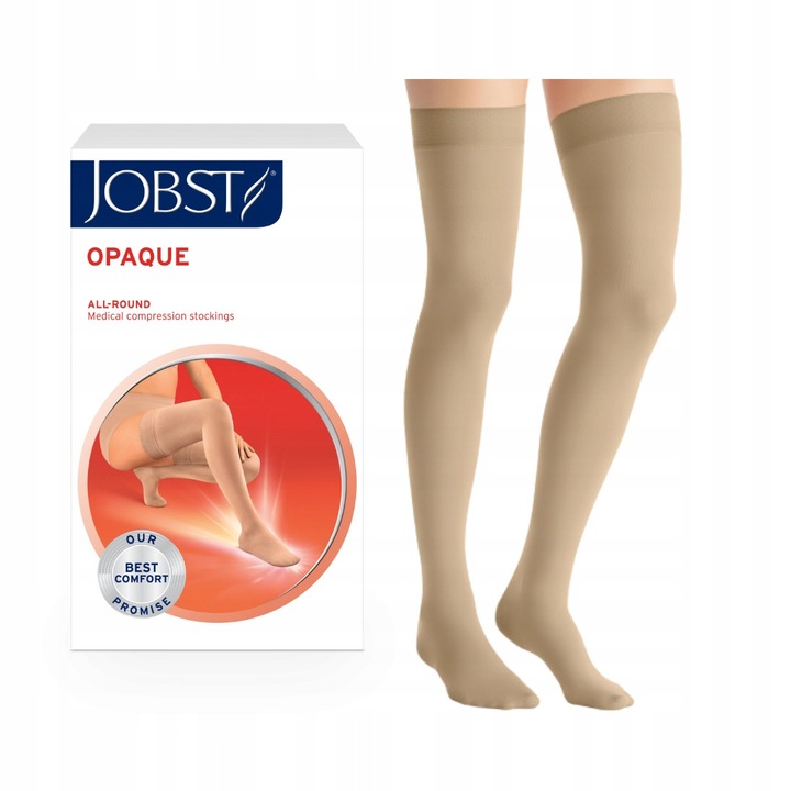 Ciorapi compresivi JOBST Opaque, marimea 6, clasa I, respirabil, natural