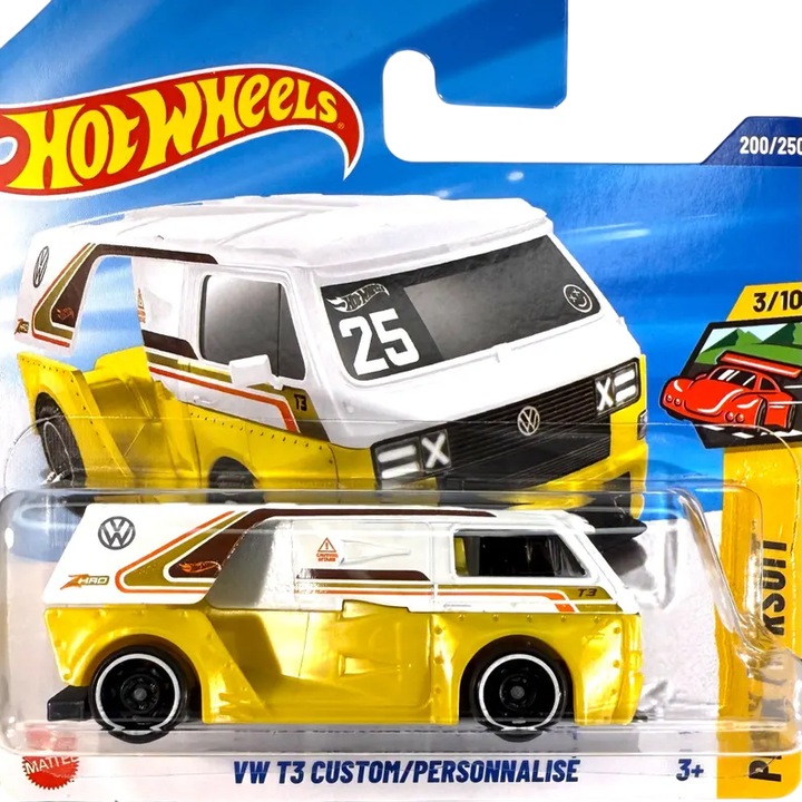 Masinuta Metalica Hot Wheels VW T3 Custom/Personnalise Galben 2025 1:64