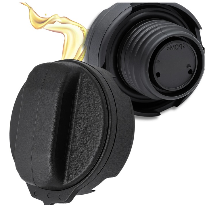 Buson rezervor combustibil auto EdiBazzar, compatibil VW Golf, Passat, Polo, Audi A3, A4, A6, Seat Leon, Ibiza, Toledo, Skoda Octavia, Fabia, Superb, negru, plastic ABS
