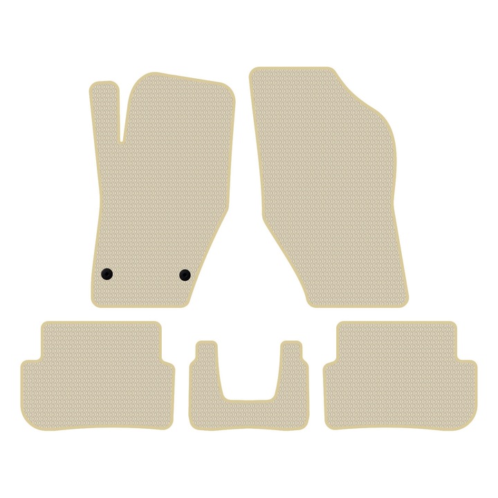 Set Covorase Auto dedicate Peugeot 308 CC I (2009–2015) Cabrio all seasons perfect compatibile, 5 piese, Bej Deschis