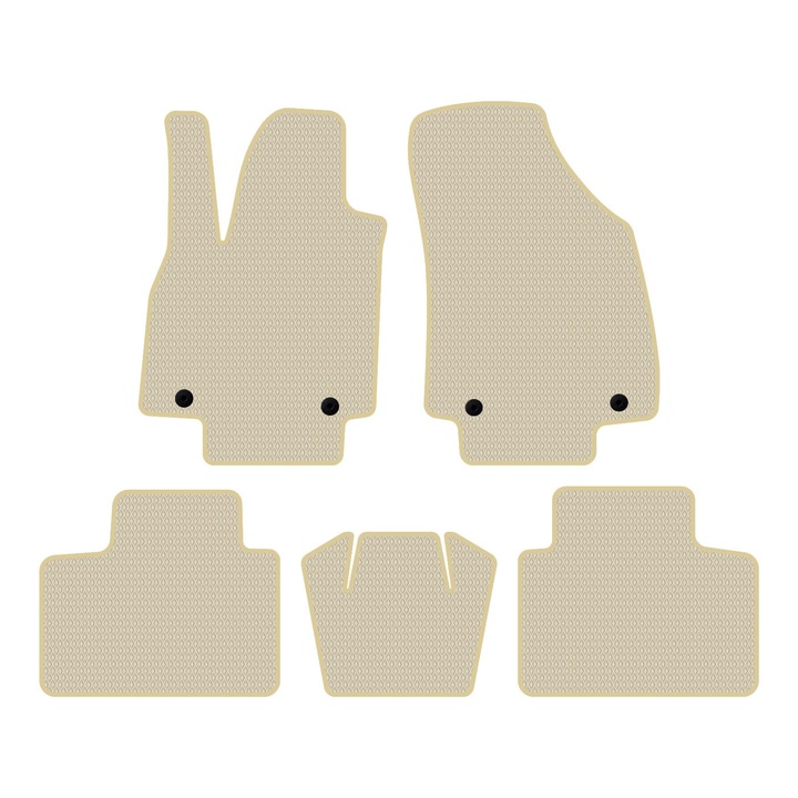 Set Covorase Auto dedicate MG ZS Hybrid II (2024–…) SUV all seasons perfect compatibile, 5 piese, Bej Deschis