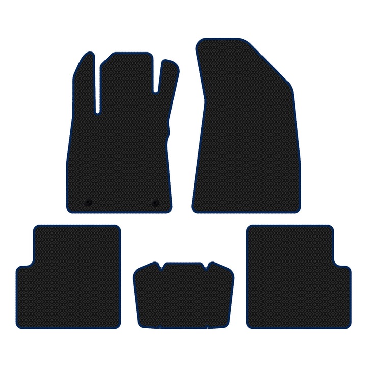 Set Covorase Auto dedicate MG ZS ICE II (2023–…) SUV all seasons perfect compatibile, 5 piese, Albastru / Negru