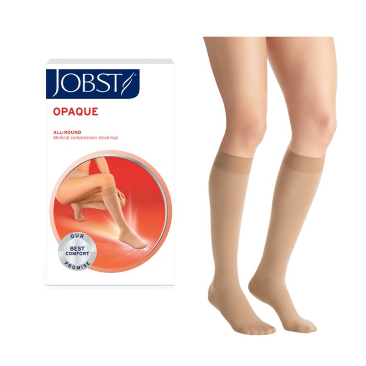 JOBST Opaque - Ciorapi compresivi CCL1, Marimea 5, Culoare Caramel