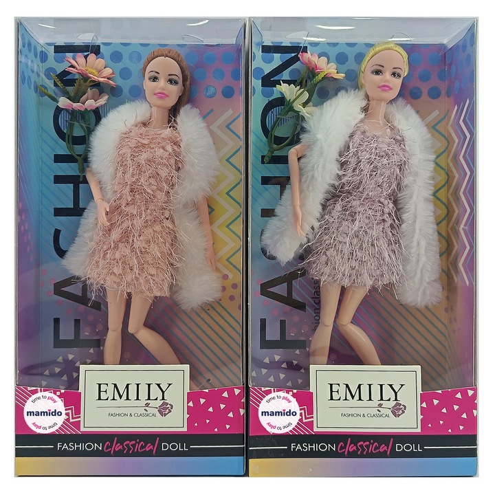 Mamido Emily Klasszikus divatbaba kiegészítőkkel 30 cm