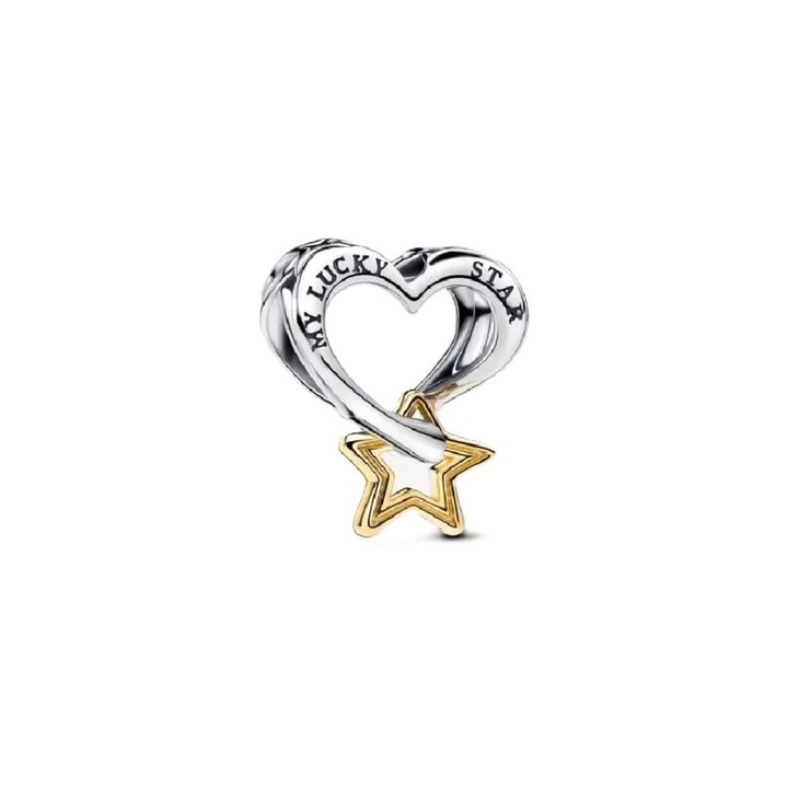 Pandantiv bratara Pandora, argint, design stea