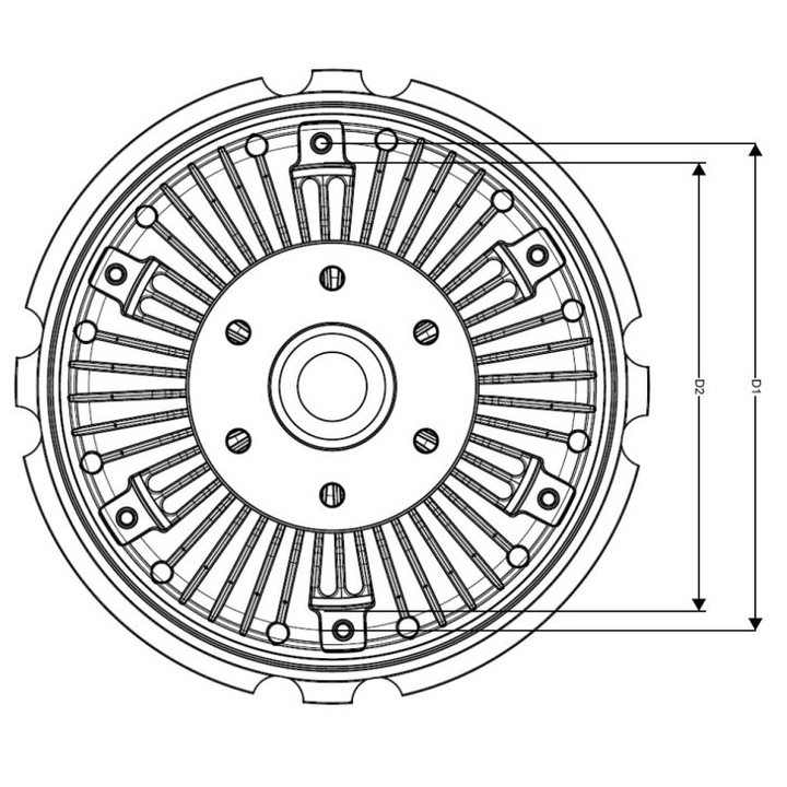 Cupla, Ventilátor Radiátor 49743 Man Tgx 1