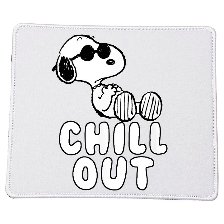 Mousepad Snoopy Chill Out, 23x20 cm, material durabil, design amuzant