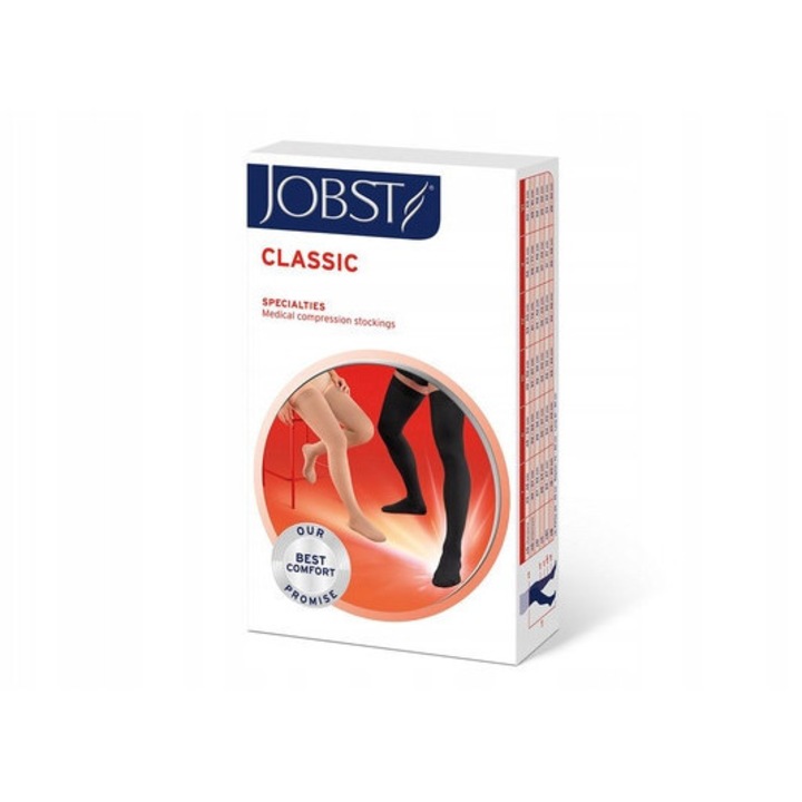 Ciorapi compresivi Jobst Classic CCL2, varf inchis, perla, marime 5