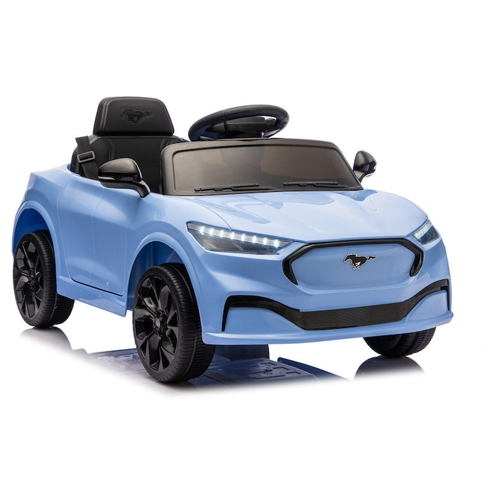 Masinuta electrica Ford Mustang Mach-E, LEAN CARS, 24V, albastru, 92x50x27cm