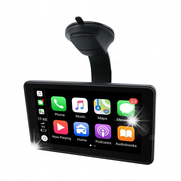 Monitor auto 7 inch, Symfony, Carplay, Android Auto, 128 GB, Bluetooth, cu suport suctionat