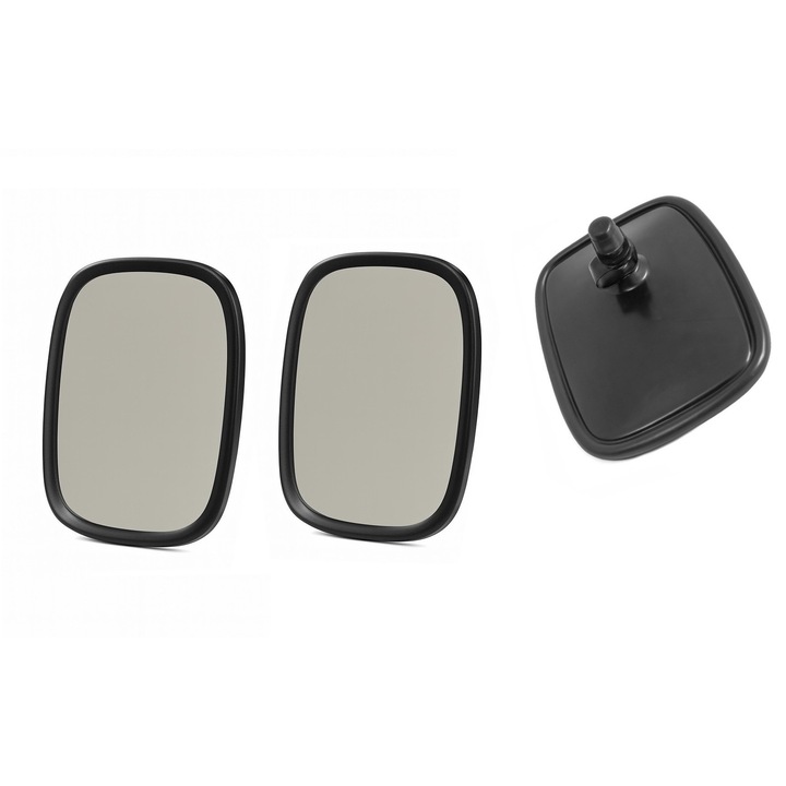 Set 2 oglinzi retrovizoare exterioare universale laterale 18.5 x 14 cm pentru camion, motostivuitor, utilaje de constructii si agricole, excavatoare, rulote, microbuze si altele